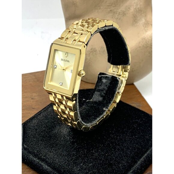 Bulova Women’s Watch 97P140 Quartz Diamond Dial Gold Tone Stainless Steel main image 7